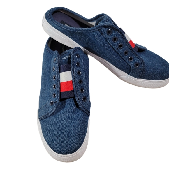 Tommy Hilfiger Anni Sneaker Slip on Mules EUC size 9 Medium - Picture 2 of 7